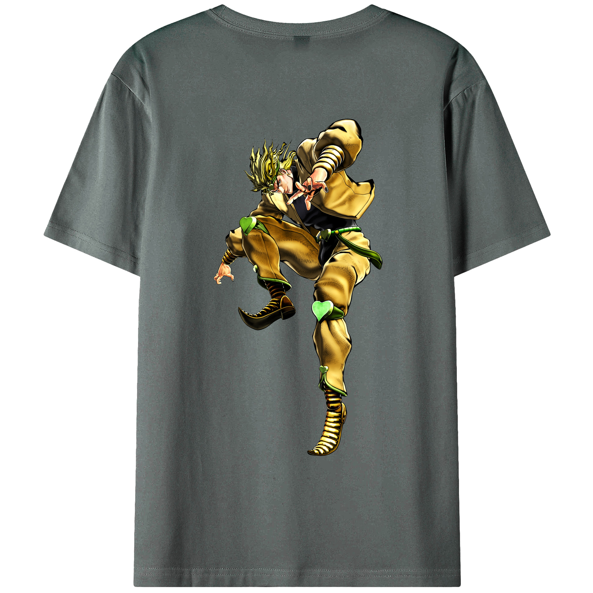（画像用） ジョジョの奇妙な冒険 ディオ?ブランドー JoJo's Bizarre Adventure Dio Brando 綿100％ メンズ半袖Tシャツ（バックプリント） 通気性